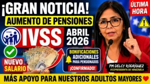 Aumento de Pensiones del IVSS en abril de 2026 - Nuevo Salario, Tabla Actualizada y Bonificaciones Adicionales
