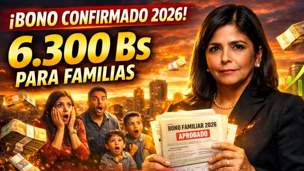 Bono Familiar Único Abril 2026 – Pago de 6.300 Bs Explicado Fácilmente