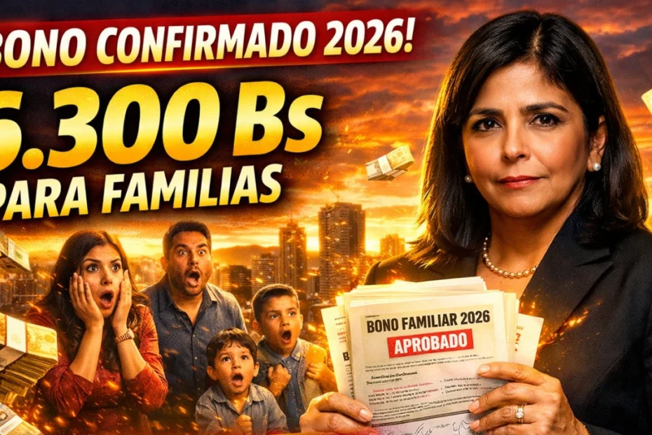 Bono Familiar Único Abril 2026 – Pago de 6.300 Bs Explicado Fácilmente