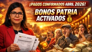 Bonos Patria Abril 2026 - Fechas, Montos y Calendario Completo Explicado Fácil