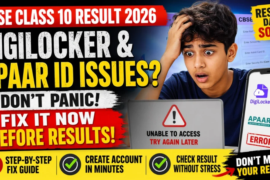 CBSE Class 10 Result 2026 - Fix DigiLocker & APAAR ID Issues Before Results